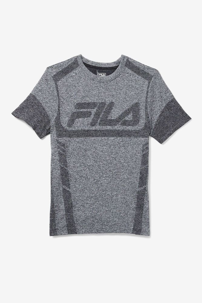 Fila T-Shirt Mens Grey Saad Engineered - Ireland 01867-BPCM